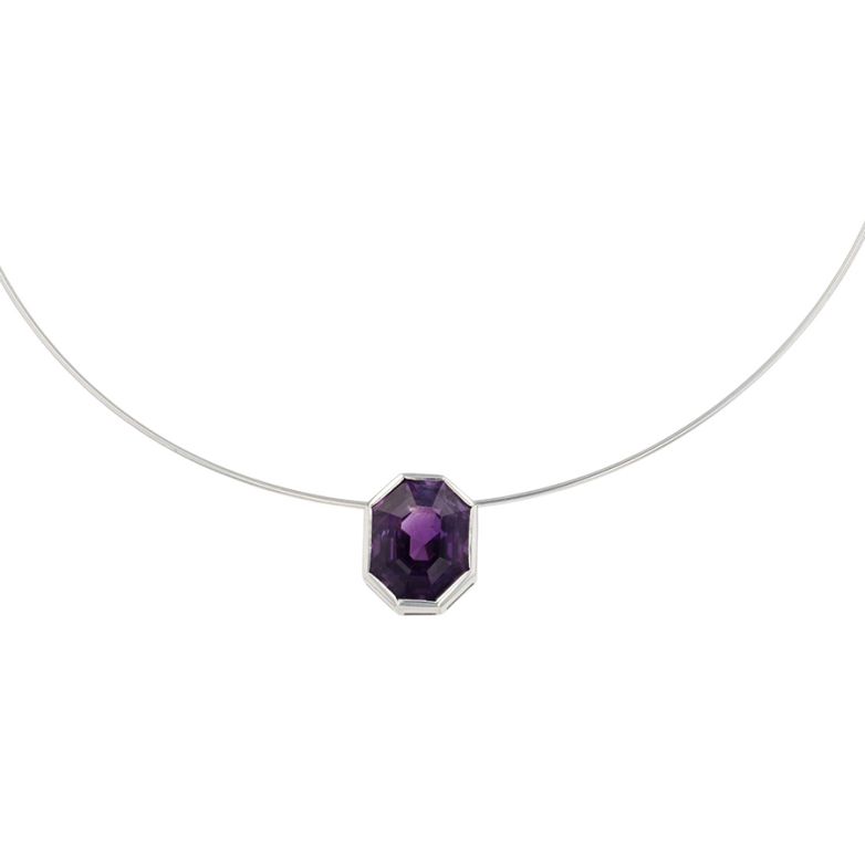 Acheter Collier améthyste 13.69 carats or blanc 11g Comme neuf - 1490,00 € Collier améthyste 13.69 carats or blanc 11g Comme neuf - reconditionné disponible sur Gemme Les Bijoux